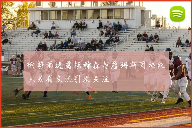 徐静雨透露杨瀚森与詹姆斯同经纪人或有交流引发关注
